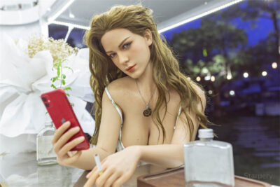 172cm(5ft8) f-cup silicone head love doll honey. B