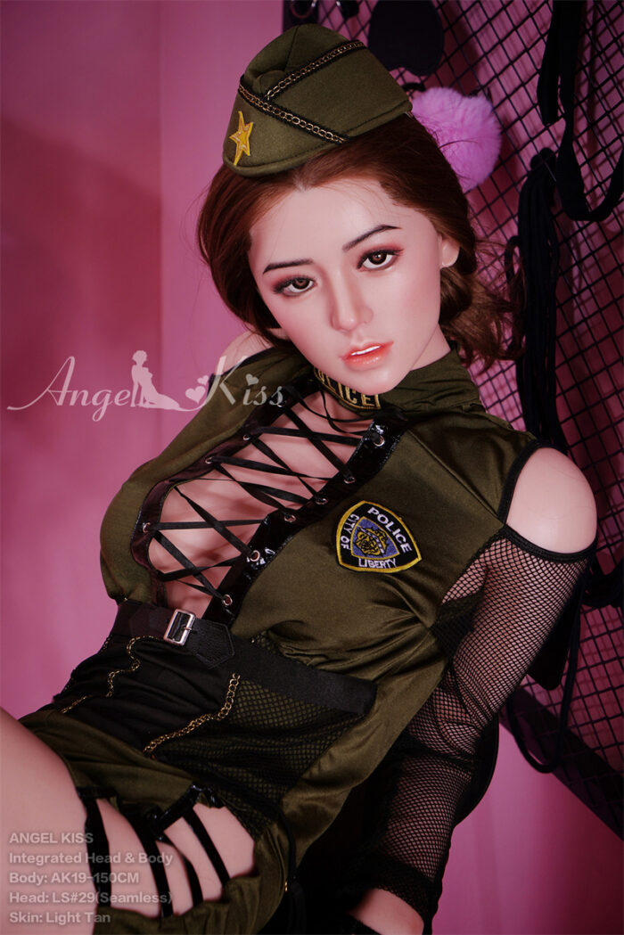 150cm 4ft11 seamless neck all in one silicone sex doll head ls29 17 1