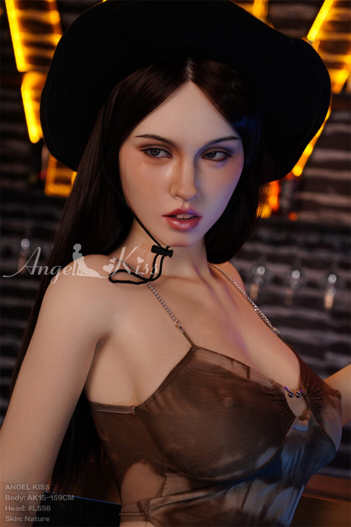 165cm 5ft5 d cup silicone love doll head ls56 4