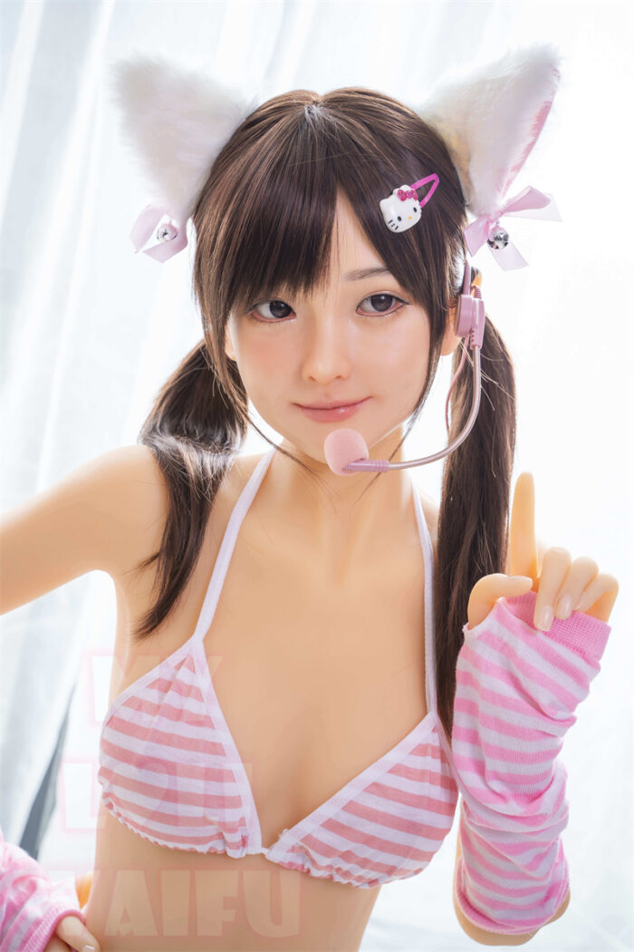 148cm 4ft10 b cup sex doll rena silicone head 19