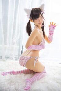148cm 4ft10 b cup sex doll rena silicone head 24