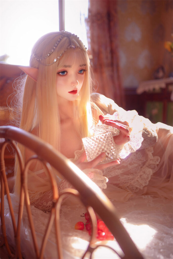 150cm4ft11 full silicone elf sex doll movable jaw head m8 2