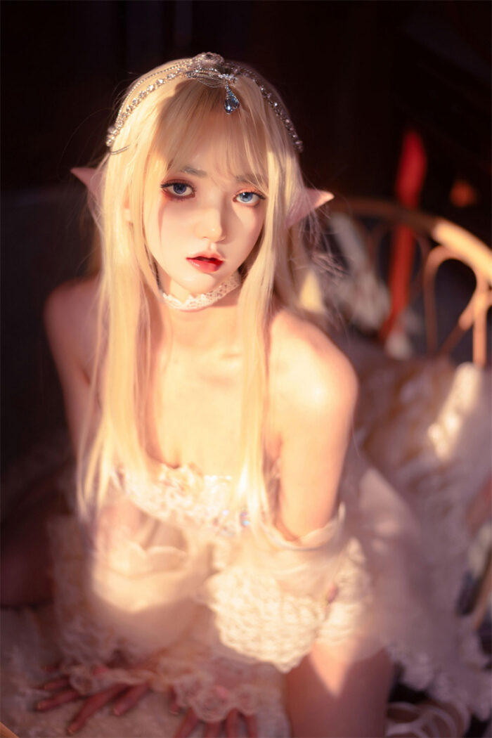 150cm4ft11 full silicone elf sex doll movable jaw head m8 4